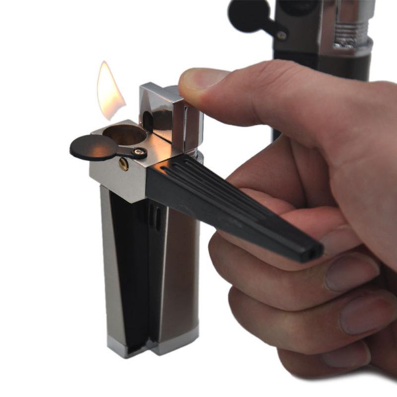 Potable Foldable Mini Pipe Dual Purpose Metal Cap Lighter Multifunctional